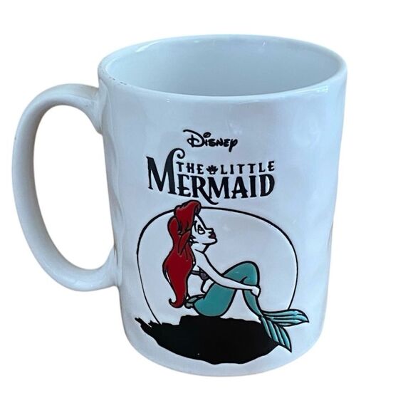NWT New Disney The Little Mermaid Ariel Dimpled 17oz Ceramic Coffee Mug - Picture 2 of 3